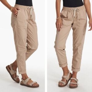 VUORI Women’s Vintage Ripstop Pants in Coconut Tan Size Small